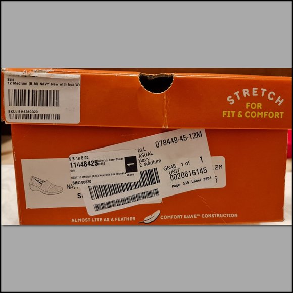 NIB Navy Blue SoLite Easy Street Womens Solo Loafers SlipOn Comfort Size 12 B - Picture 5 of 5